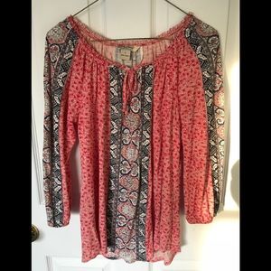Lucky Brand boho long sleeve top